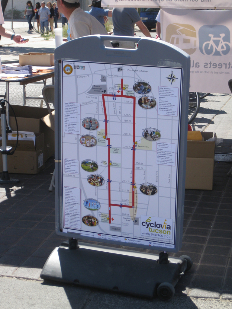 Cyclovia Tucson route map